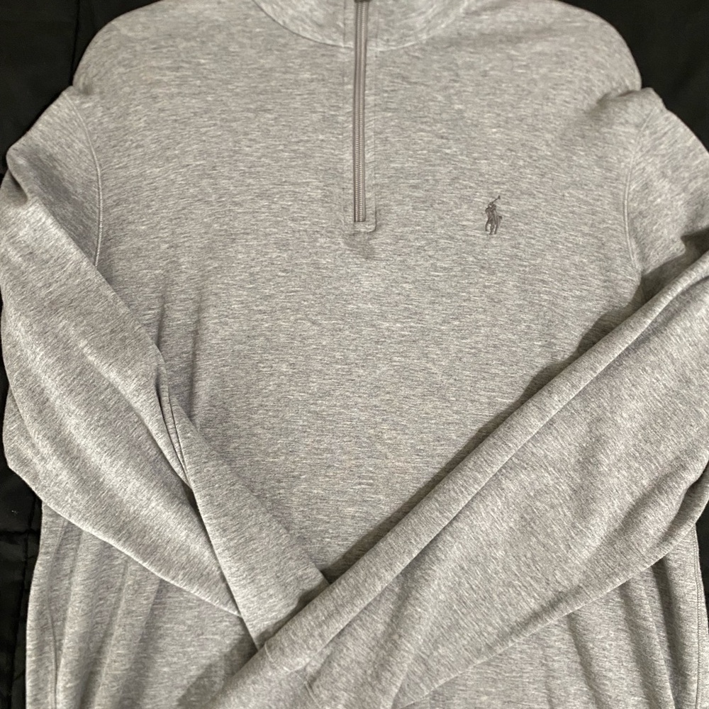 Polo by Ralph Lauren Light Gray Zip-Up Sweater